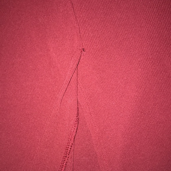 Forever 21 Maroon Midi Pencil Skirt with Slit - Picture 4 of 5